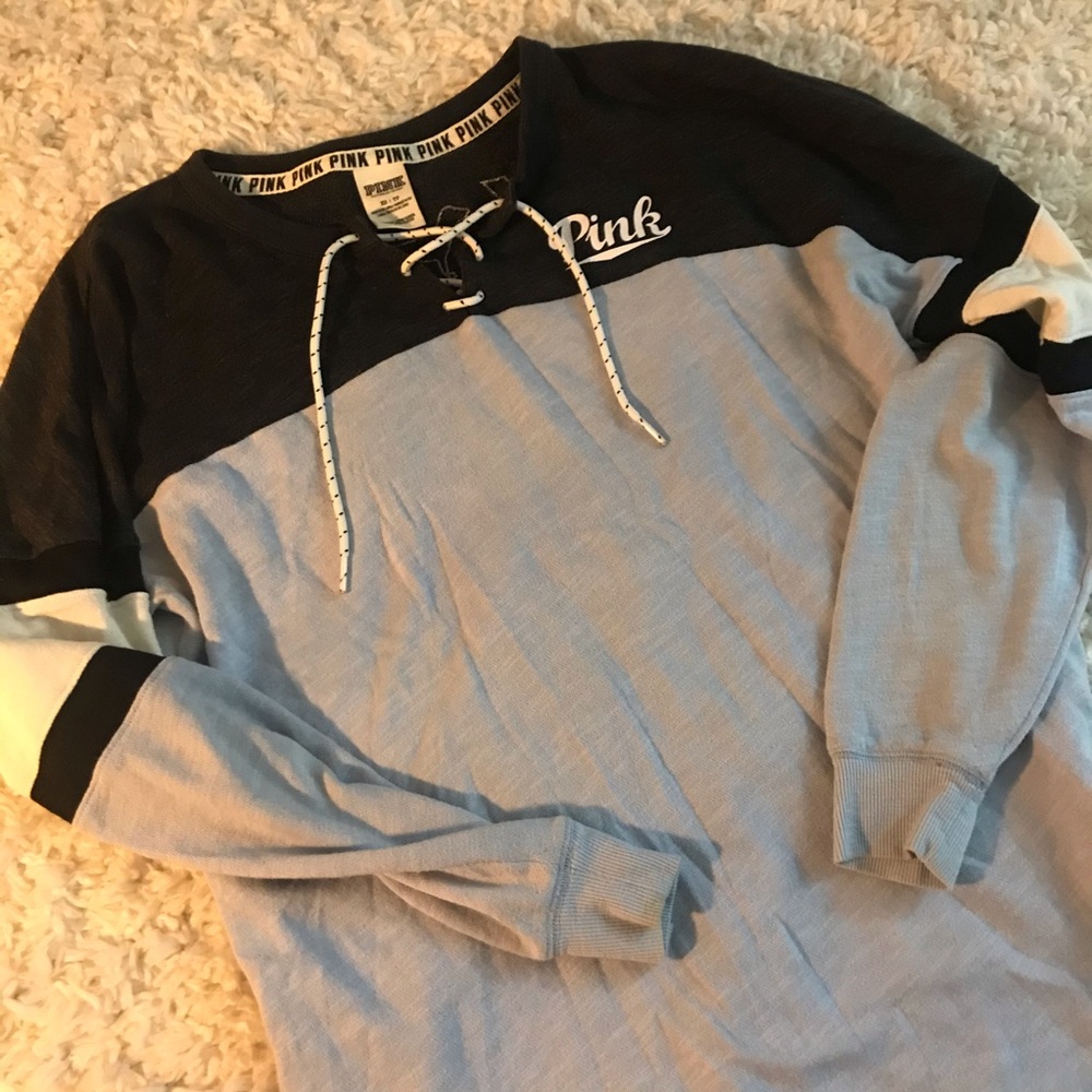 VS PINK blue sweatshirt